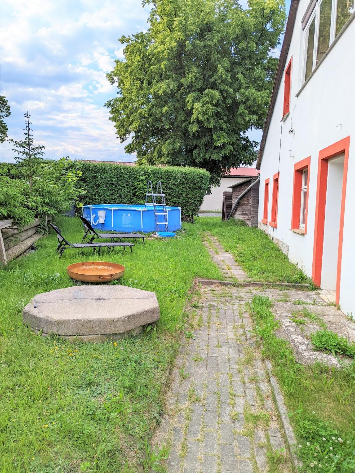 W5 - Urlaubsmagie - Wohnung Mit Grill, Terrasse & Pool Lichtenhain  Exterior foto